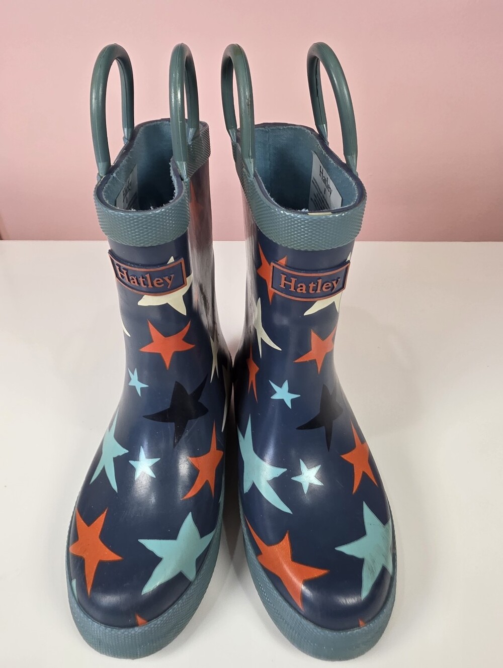 Hatley Kids Star Print Rain Boots Navy Size 8